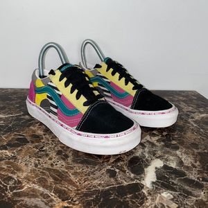 VANS Old Skool Juxtapoze Multicolor SK8 Sneakers Shoes US Kids Size 2.5